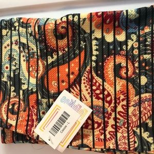 Lularoe Cassie Skirt Large Paisley Stripes